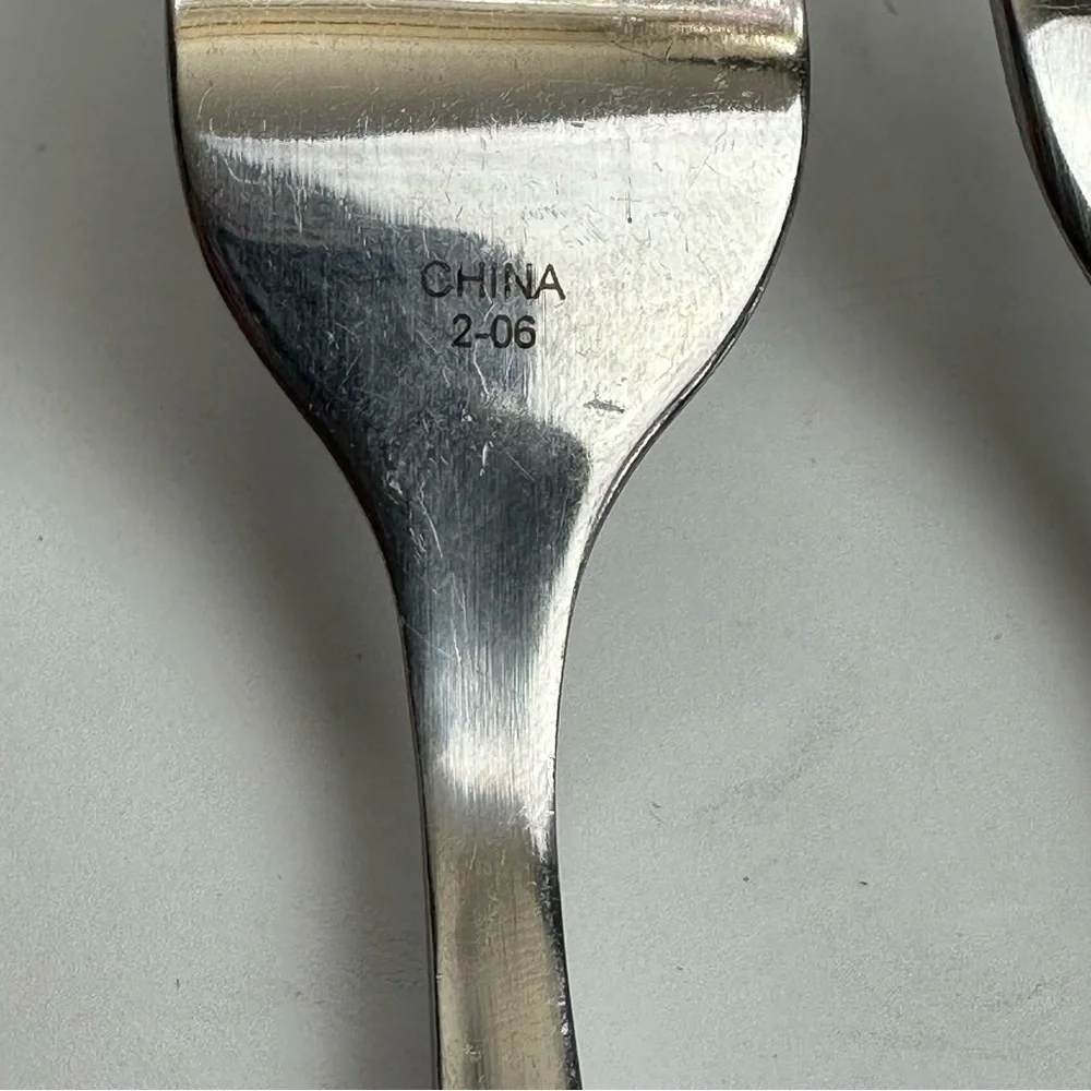 Oneida Tuscany Silverware Stainless Steel Frosted Glossy Swirl Flatware SET OF 3